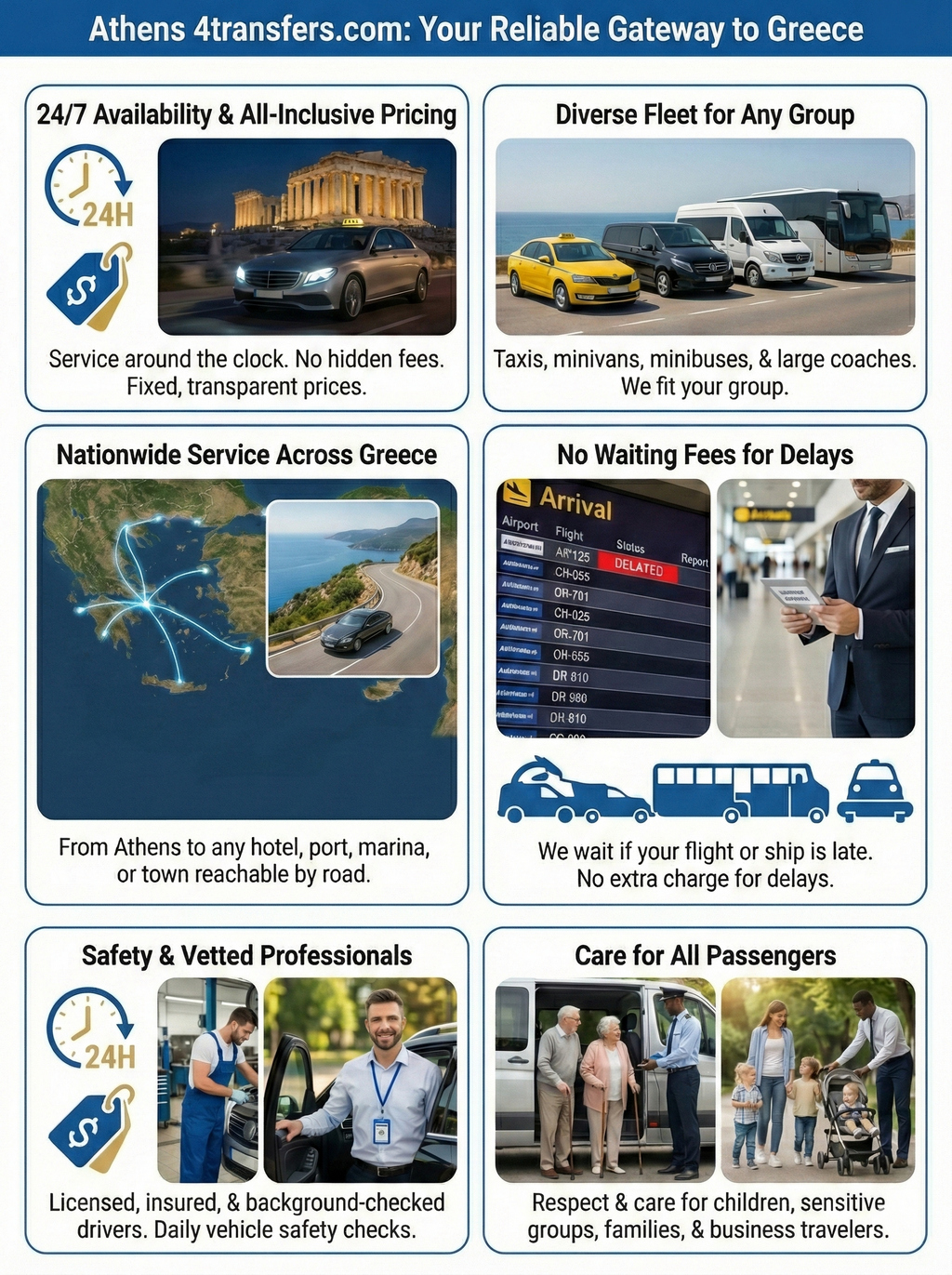 advantages of our transfer services in athens 