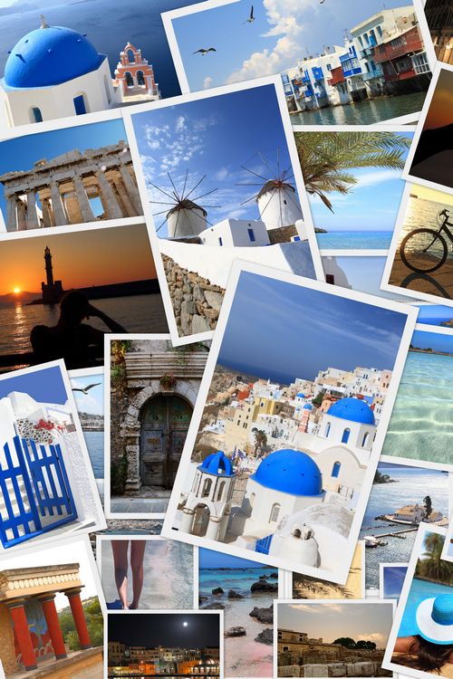greek photos collage